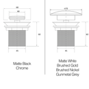 Bathtub Pull Out 40mm Pop-Up Waste