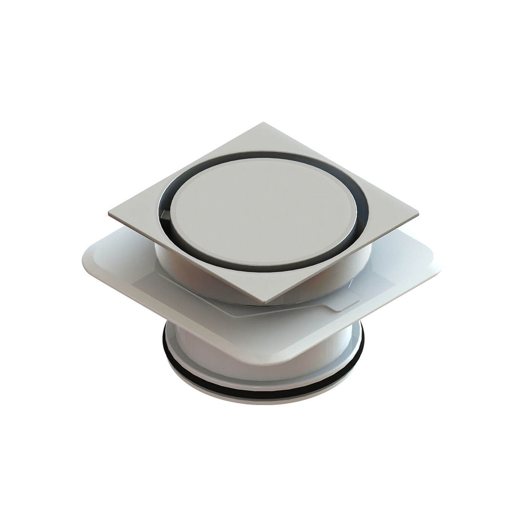 Bermuda Square Flipper Tile Insert Floor Waste 115mm