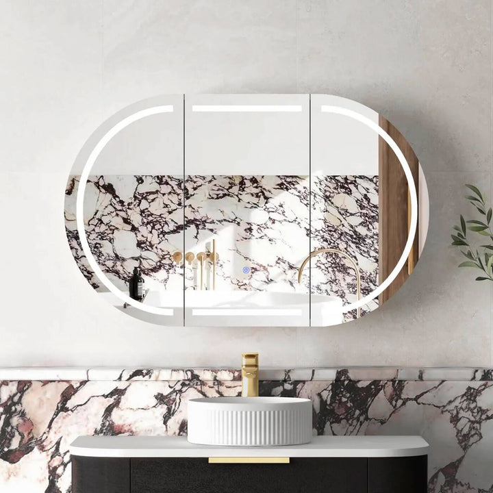 Bondi LED Curved Mirror Shaving Cabinet (900-1800mm)