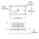 Boston Single Butler Farmhouse Sink 765x455x255mm