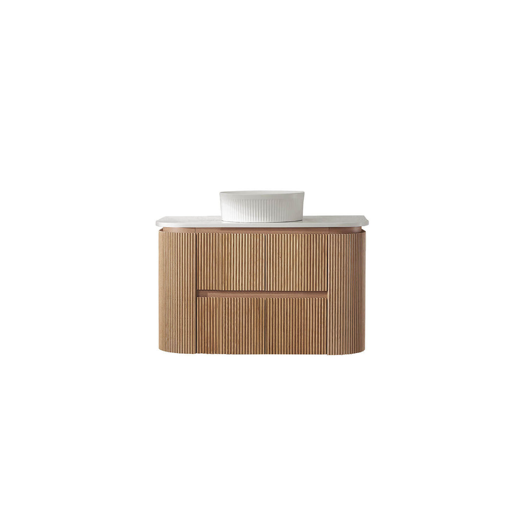 Bristol Curved Fluted Wall Hung Vanity