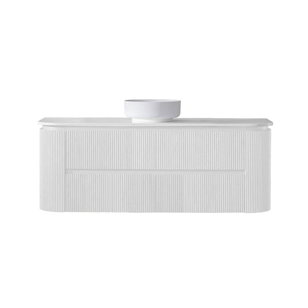 Bristol Curved Fluted Wall Hung Vanity