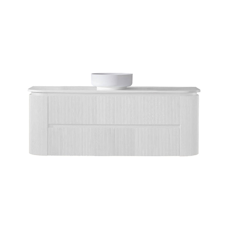 Bristol Curved Fluted Wall Hung Vanity