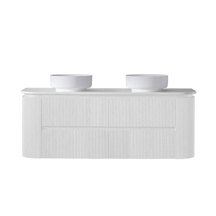 Bristol Curved Fluted Wall Hung Vanity