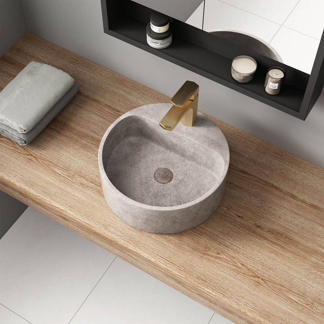 Burano Concrete Basin with Taphole 400mm