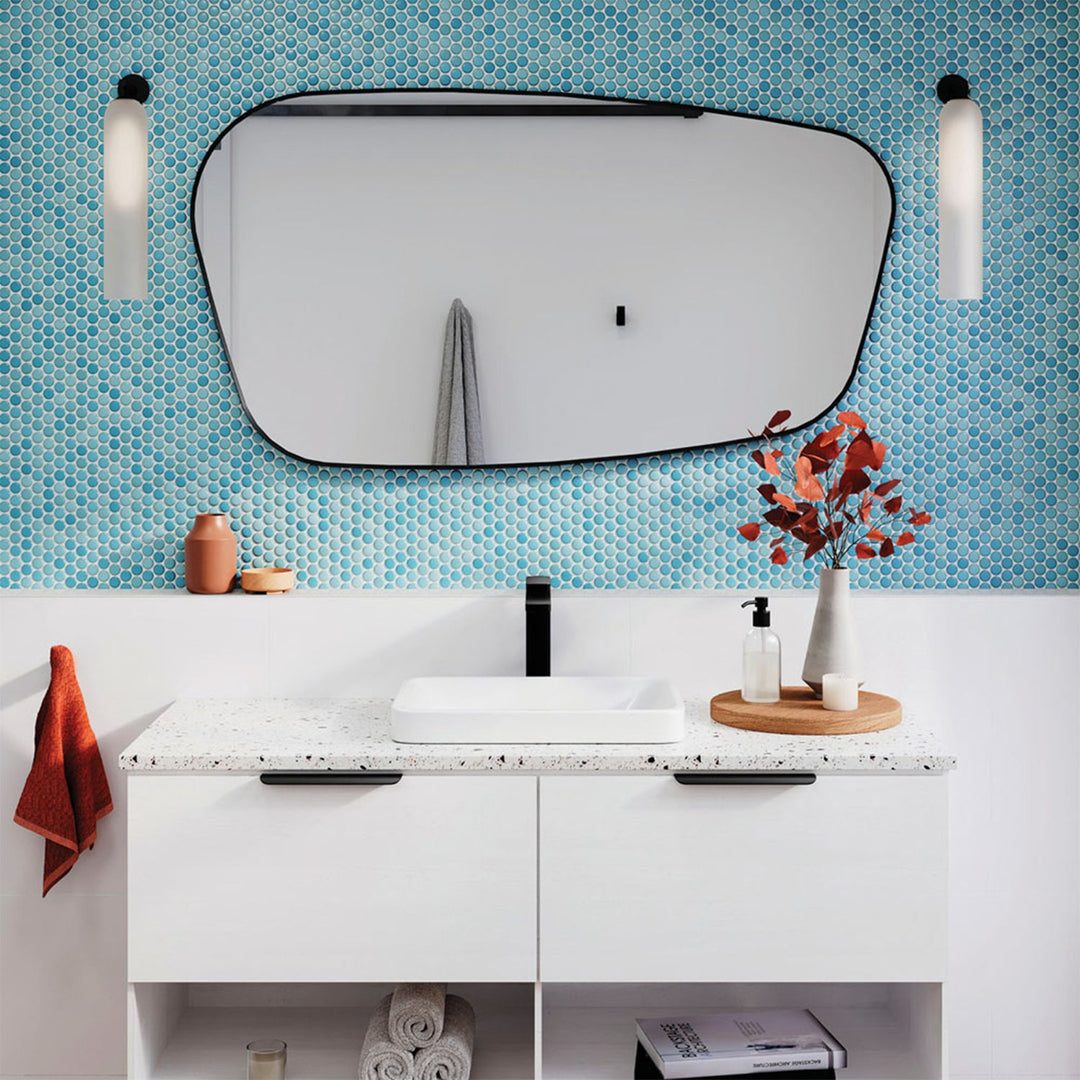 Capriccio Asymmetrical Framed Glass Mirror 650x1200mm