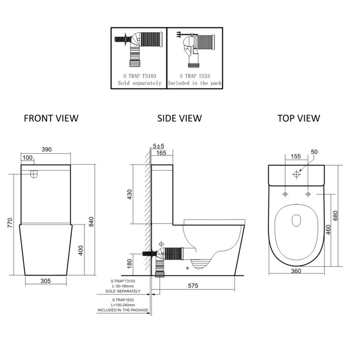 Luna Catania Electric Smart Bidet Toilet Set
