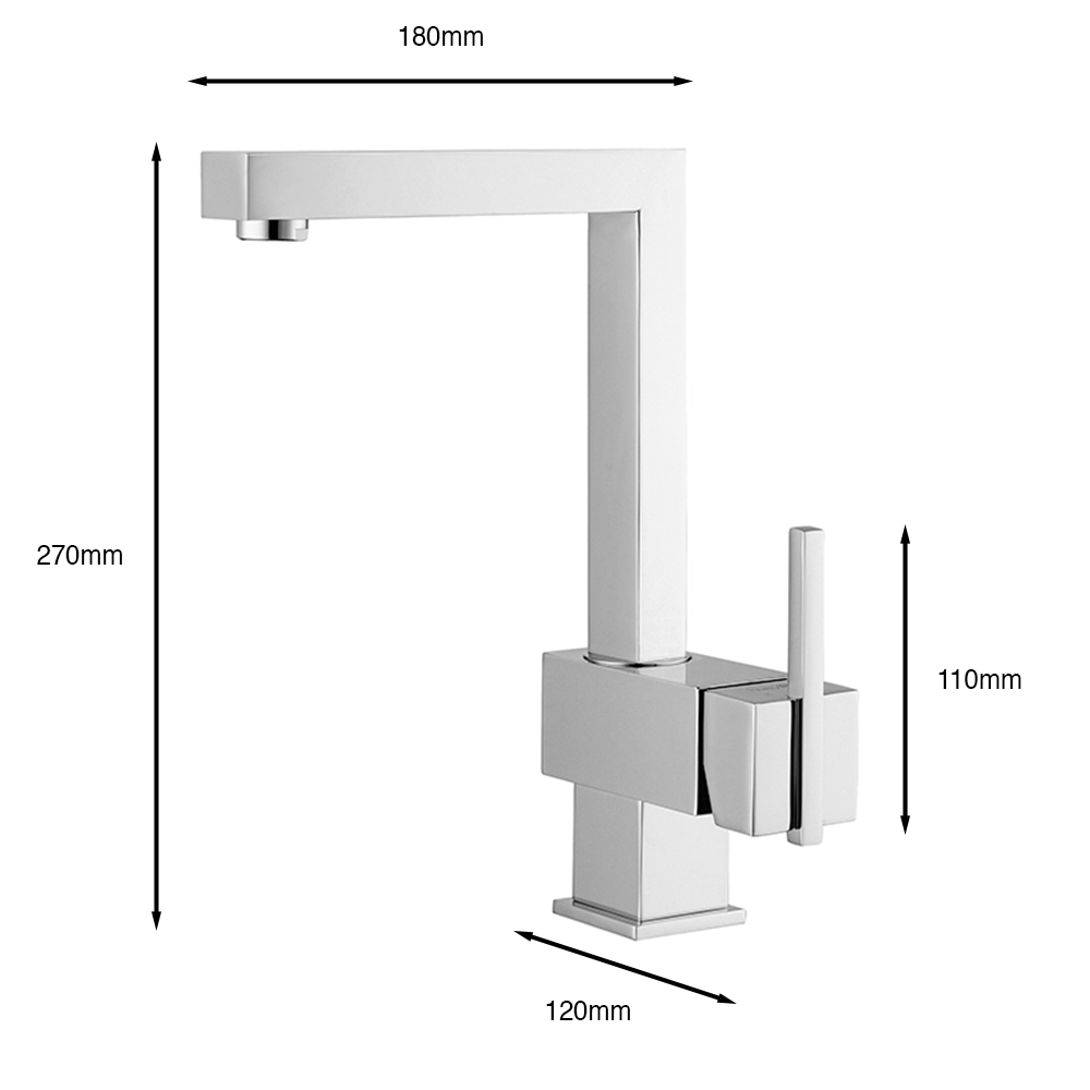 Clarke Square Swivel Sink Mixer