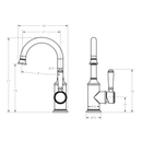 Clasico Gooseneck Ceramic Handle Basin Mixer