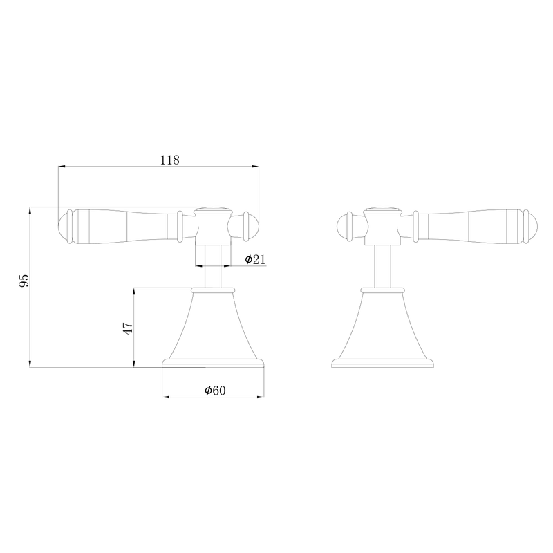 Clasico Brass Handle Assembly Tap