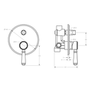 Clasico Diverter Ceramic Handle Wall Mixer