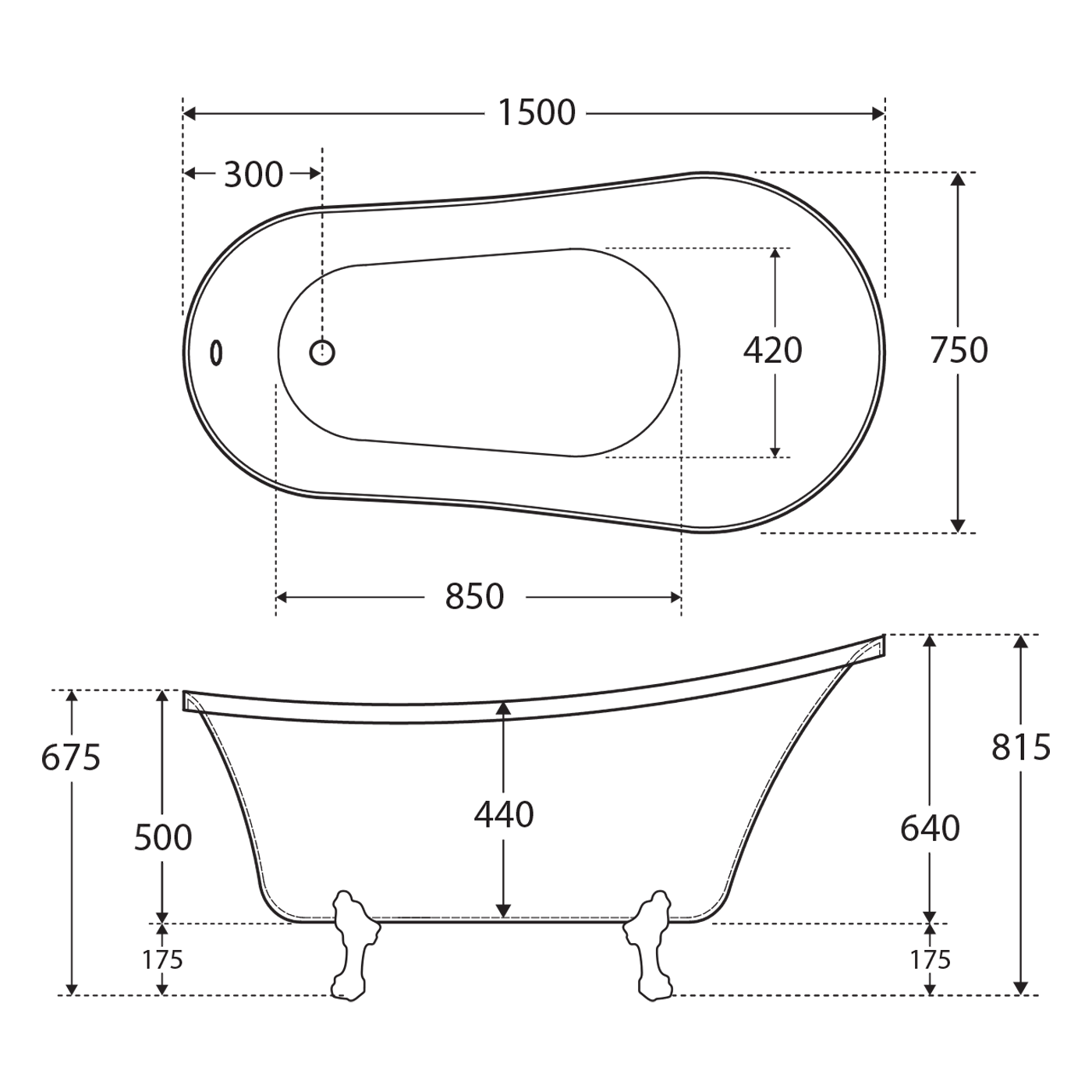Clawfoot Heritage Freestanding Bathtub Sunlight Bathrooms