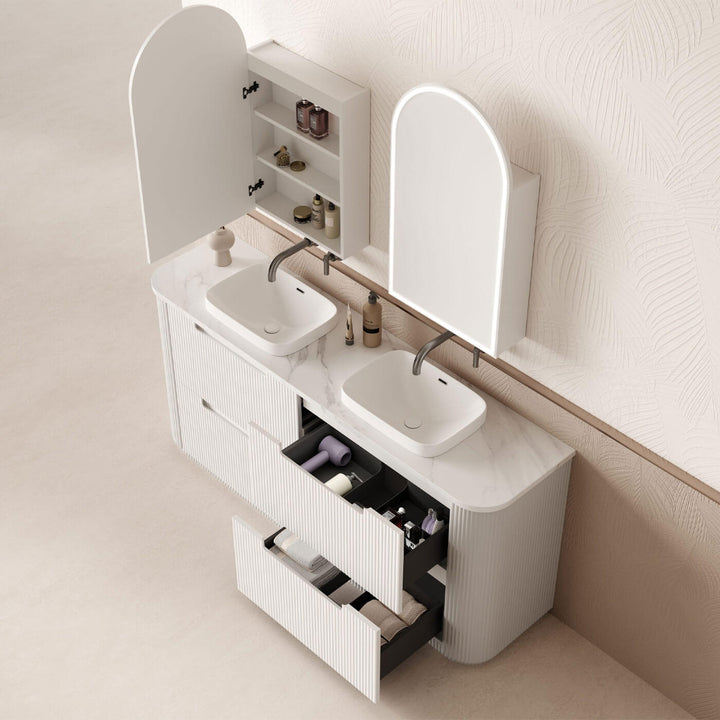 Curva Fluted Floor Mounted Vanity (750-1800mm)