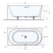 Eco Corner Overflow Bathtub Gloss White 1400-1700mm