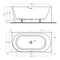 Eco Corner Overflow Bathtub Gloss White 1400-1700mm