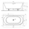 Eco Corner Overflow Bathtub Gloss White 1400-1700mm