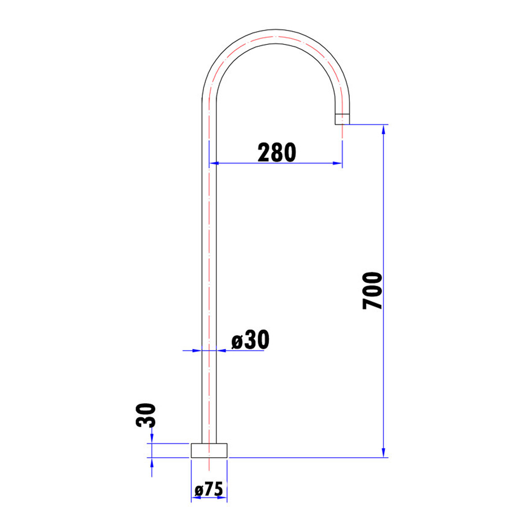 Leah Freestanding Bath Filler Spout