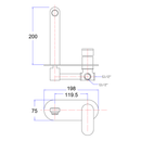 Eli Round Wall Mixer Set Slim Handle