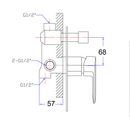 Eli Round Wall Mixer Diverter Slim Handle