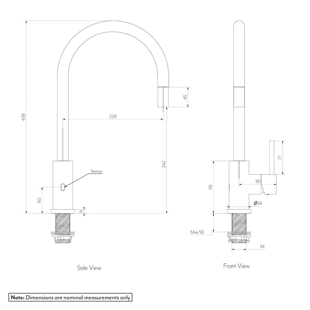 Elysian Sensor Commercial Pull-Out Sink Mixer