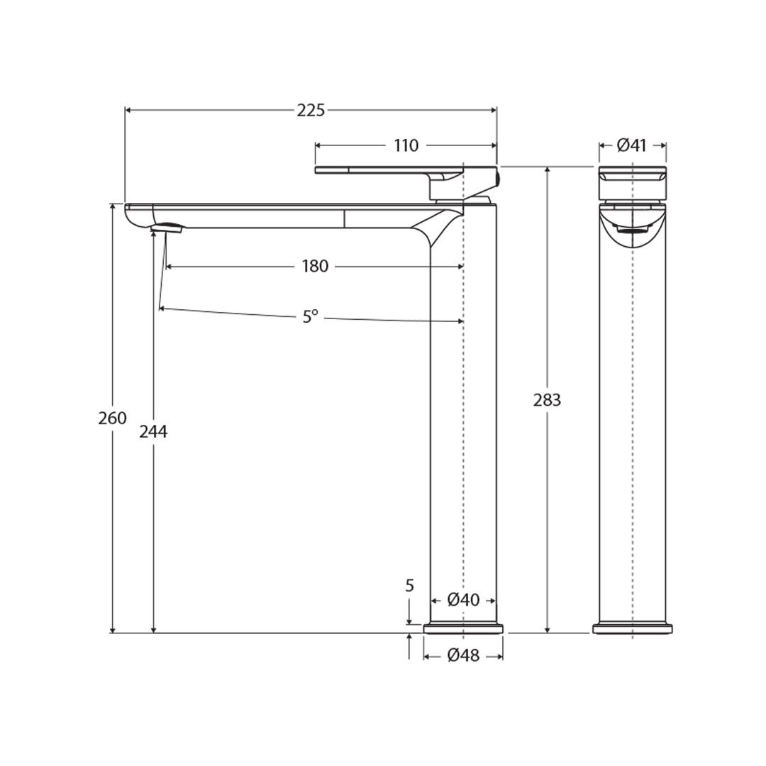 Empire Slim Cold Start Tall Basin Mixer