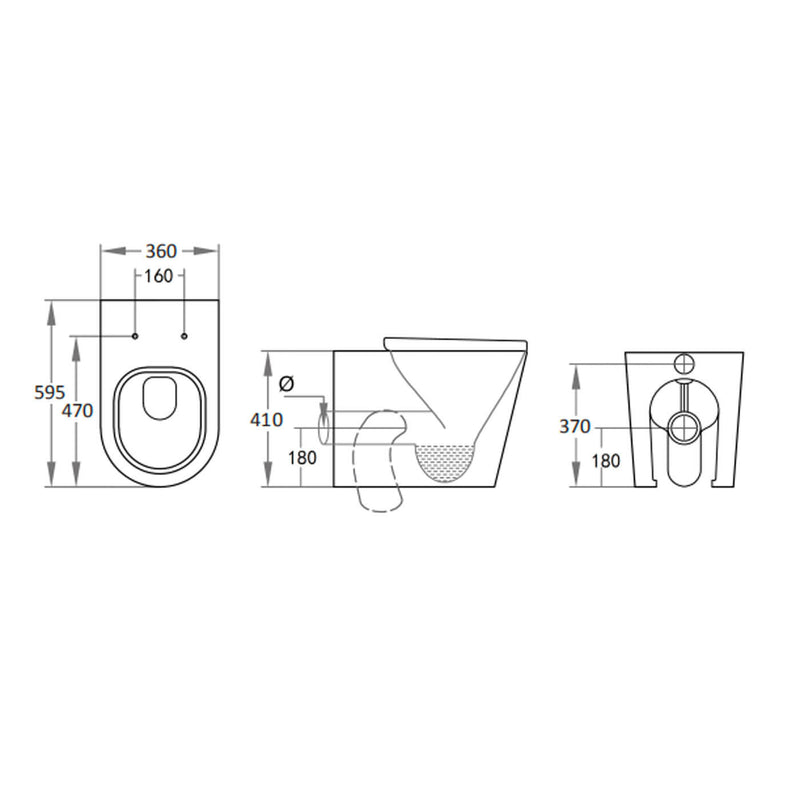 Eva Box Rim In Wall Gloss White Toilet R&T Package