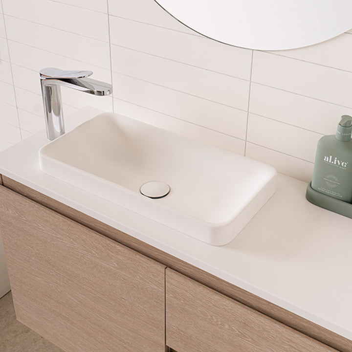Faith Inset Rectangular Solid Surface Basin 500x260mm