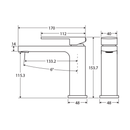 Tono Square Short Basin Mixer