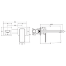 Tono Square Wall Mixer Spout Set