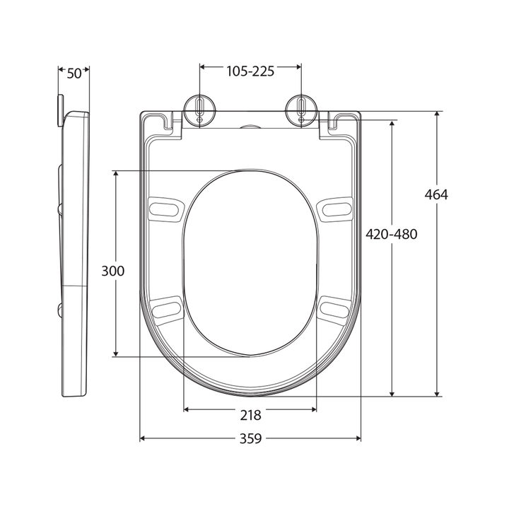 Fienza Uni Thick Toilet Seat