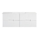 Fluted Wall Hung Ribbed Vanity Matte White (600-1500mm)