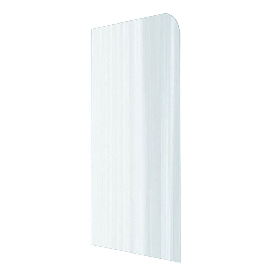 10mm Frameless Curved Fluted Shower Screen Fixed Panel