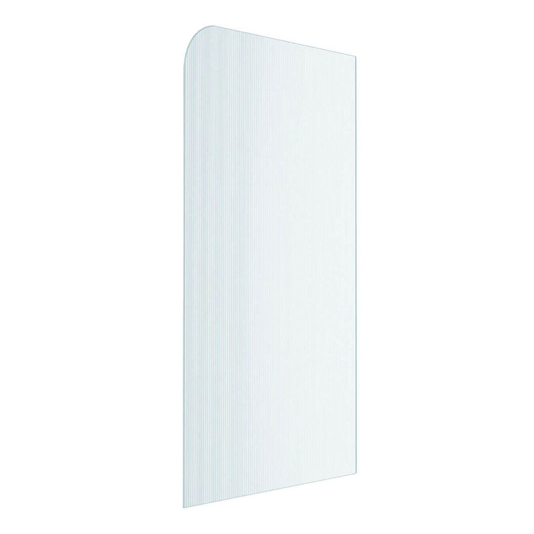 10mm Frameless Curved Fluted Shower Screen Fixed Panel