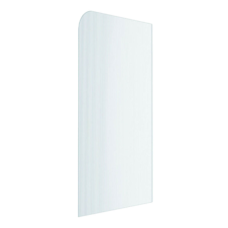 10mm Frameless Curved Fluted Shower Screen Fixed Panel