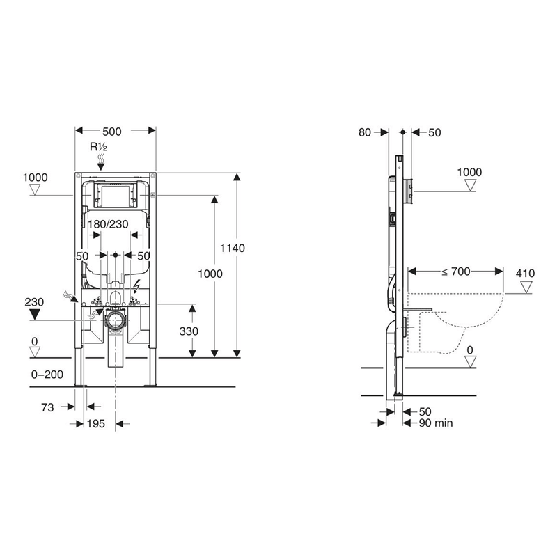 Geberit Sigma 8 Wall Hung Cistern