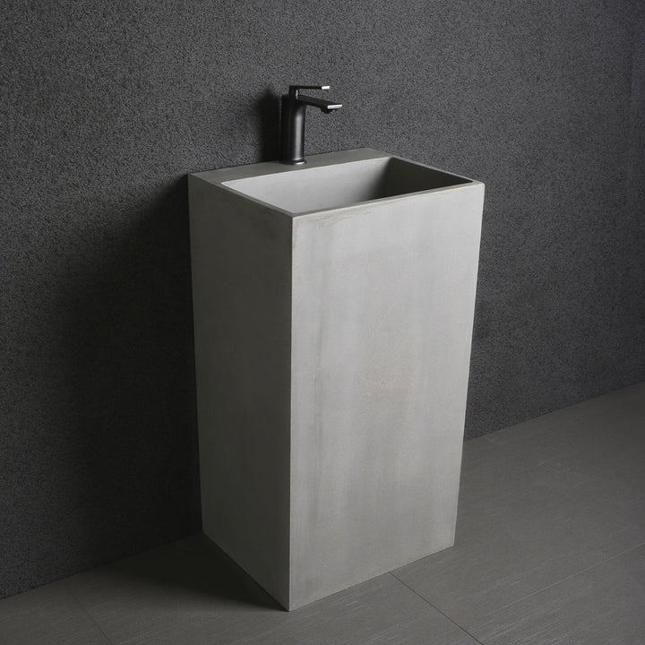 Genoa Freestanding Pedestal Concrete Basin