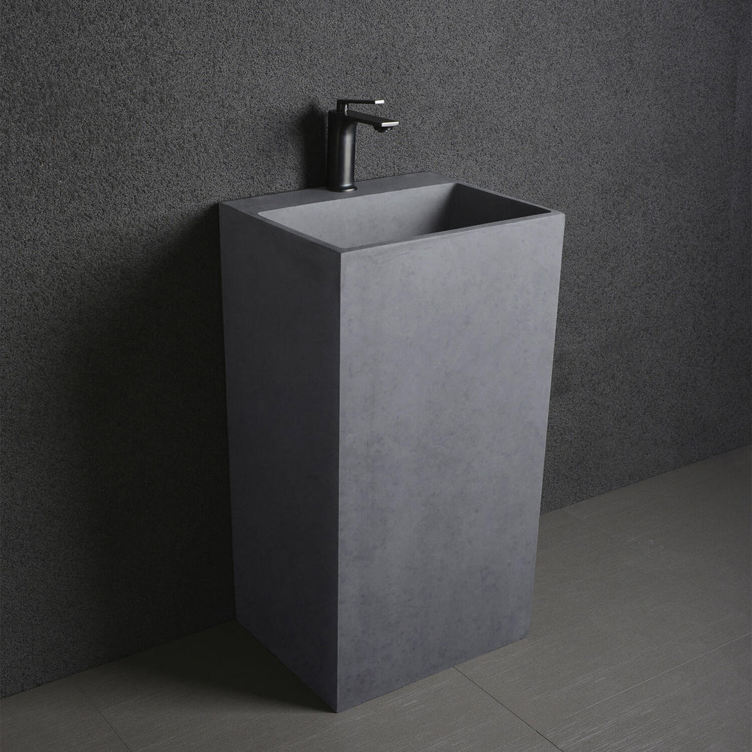 Genoa Freestanding Pedestal Concrete Basin