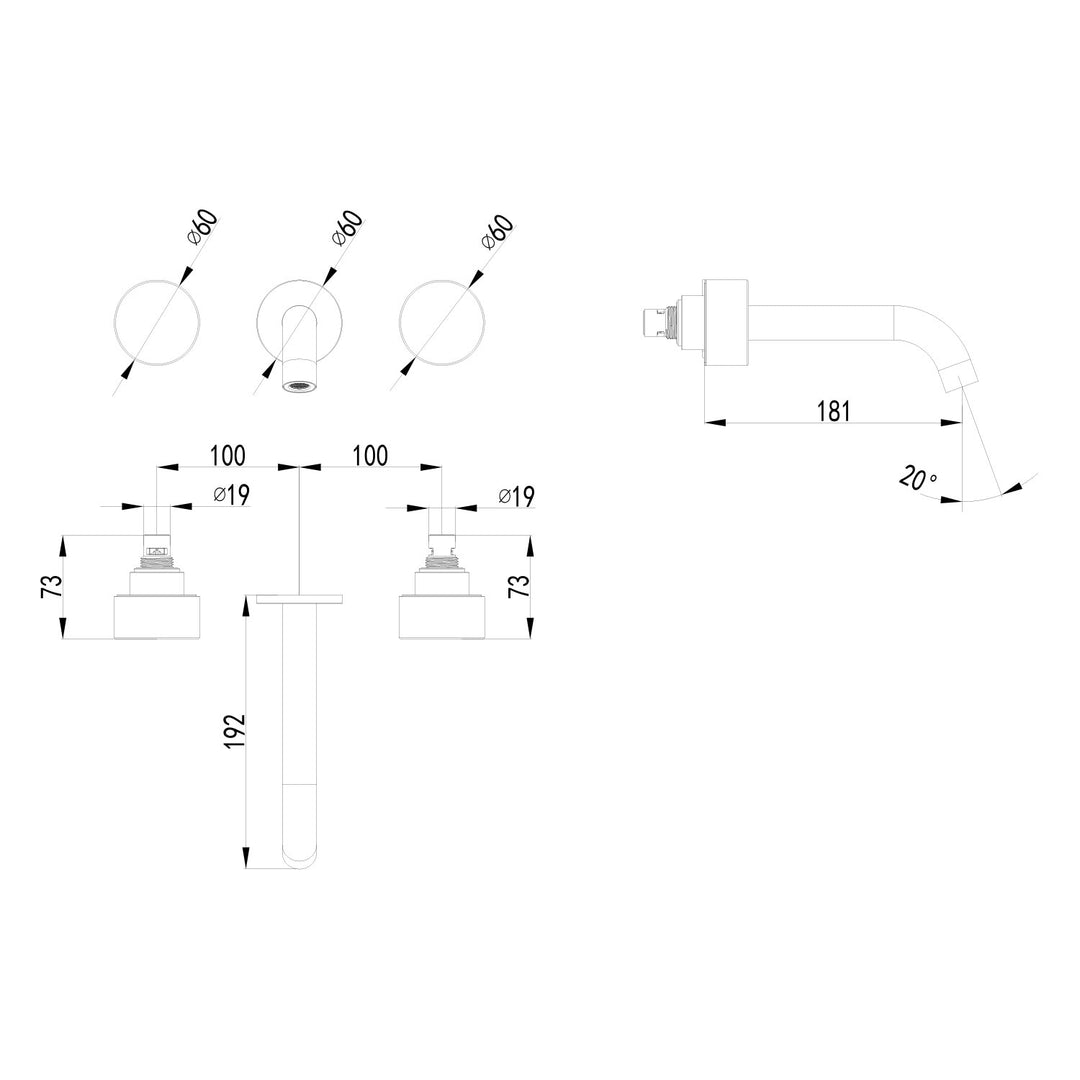 Hali Assembly Tap Spout Set