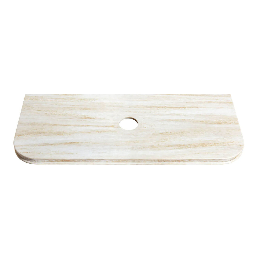 Havana Walnut Fluted Curved Wall Hung Vanity