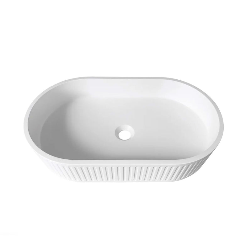Hudson Concrete Oval Above Counter Basin 600x350mm