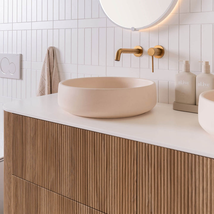 Jean Round Curved Concrete Basin 400mm