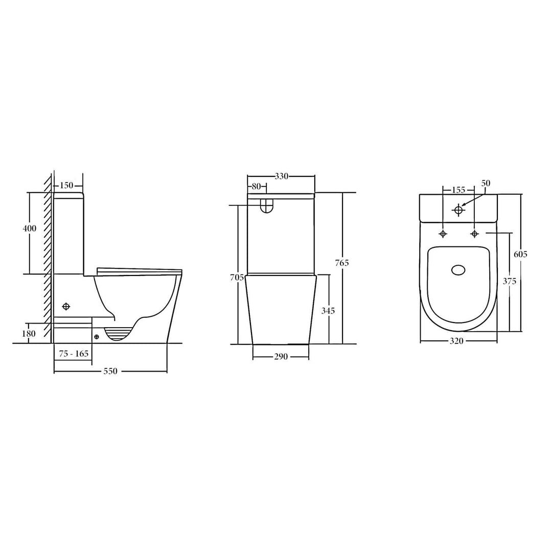 Junior Small Back to Wall Toilet