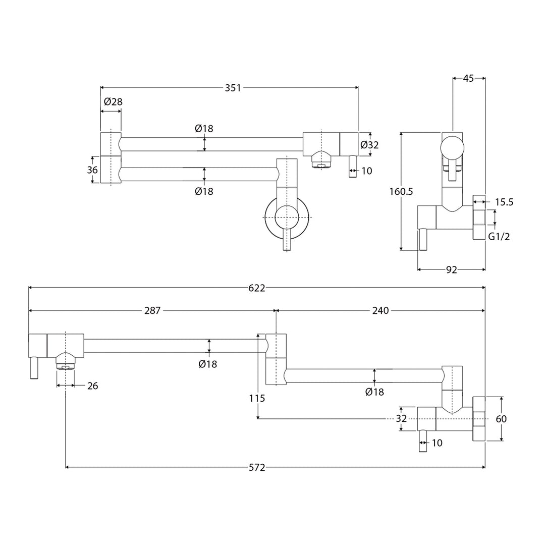 Kaya Kitchen Pot Filler Outlet