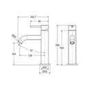 Kaya Short Pin Handle Basin Mixer
