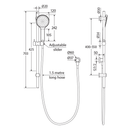 Kaya Sliding Handset Shower Rail