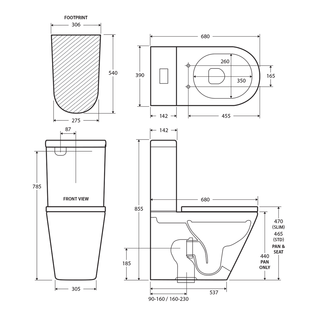 Kaya Extra Height Rimless Tornado Flush Toilet – Sunlight Bathrooms
