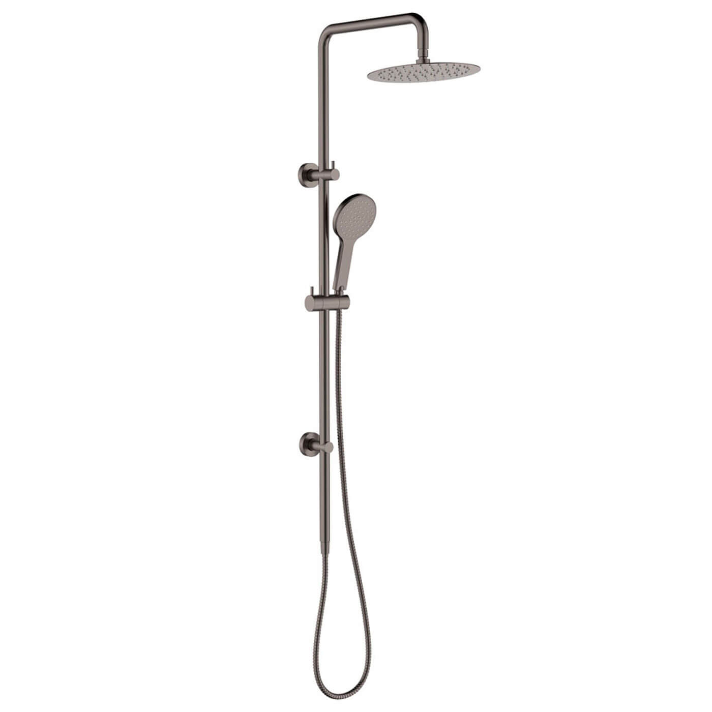 Fienza Kaya Twin Shower Head Rail Set Sunlight Bathrooms