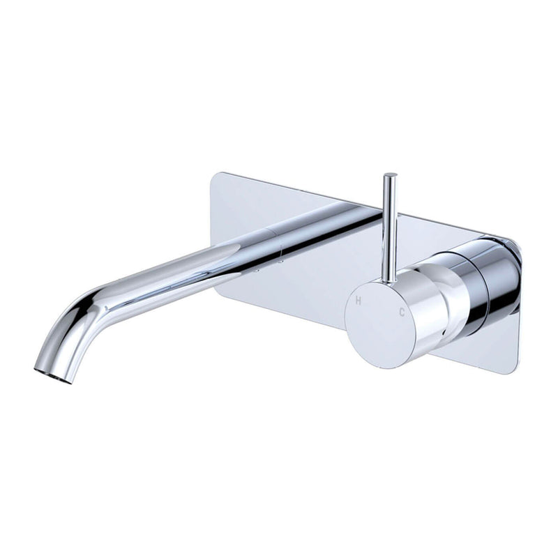 Kaya Upright Handle Wall Mixer Set with Backplate