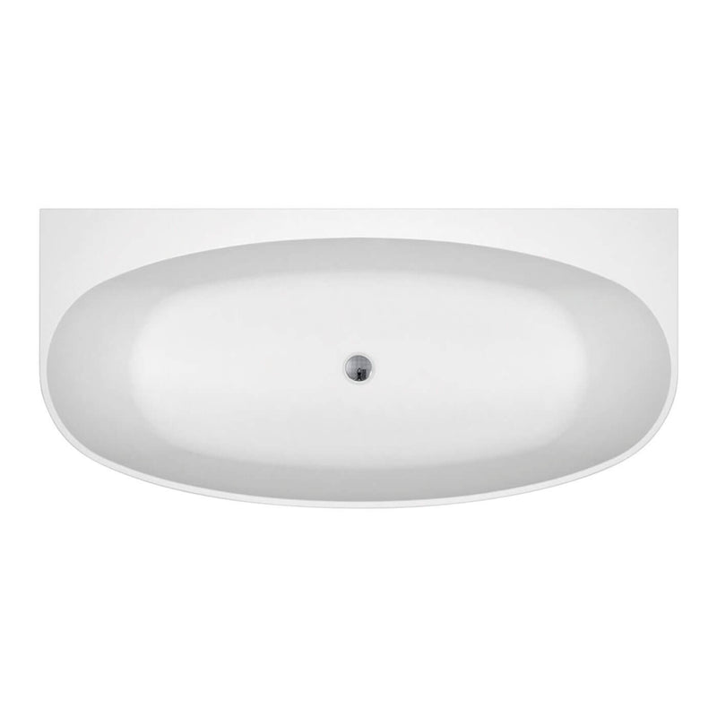 Keeto Back to Wall Bathtub Gloss White 1500-1700mm