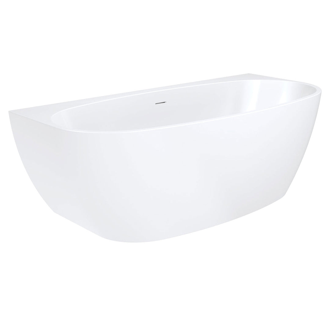 Keeto Back to Wall Overflow Bathtub